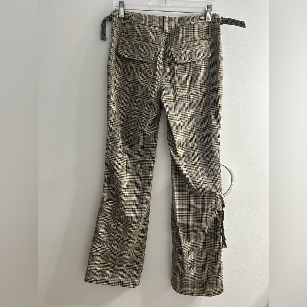 Urban outfitters plaid flare cargo utility pants - Picture 2 of 9